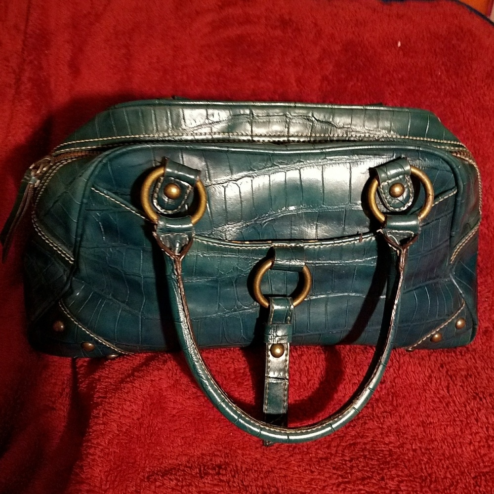 Vintage Nine West Faux Crocodile Purse